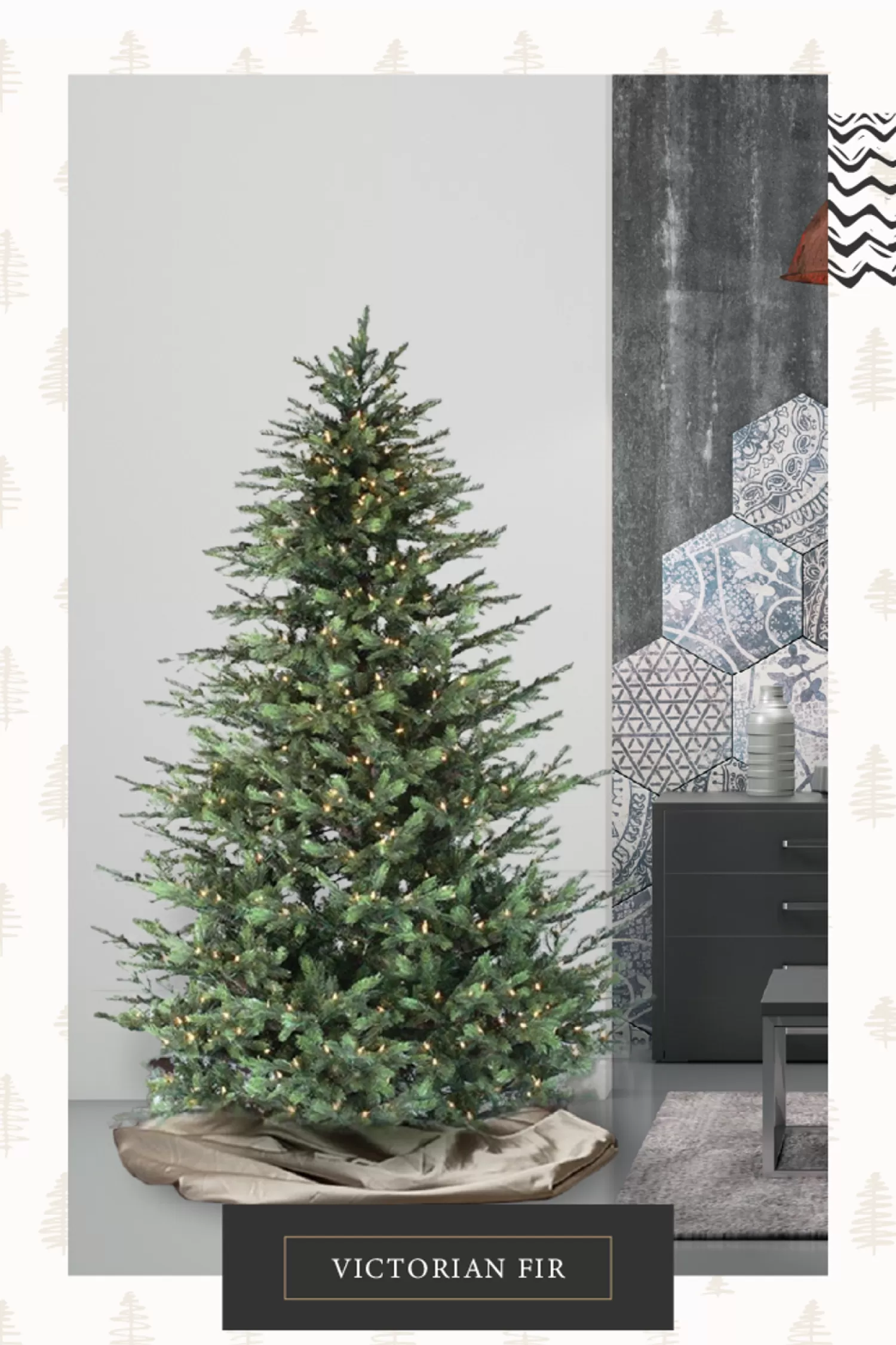 Online Treetime 10' Victorian Fir Tree - ColorChange LED