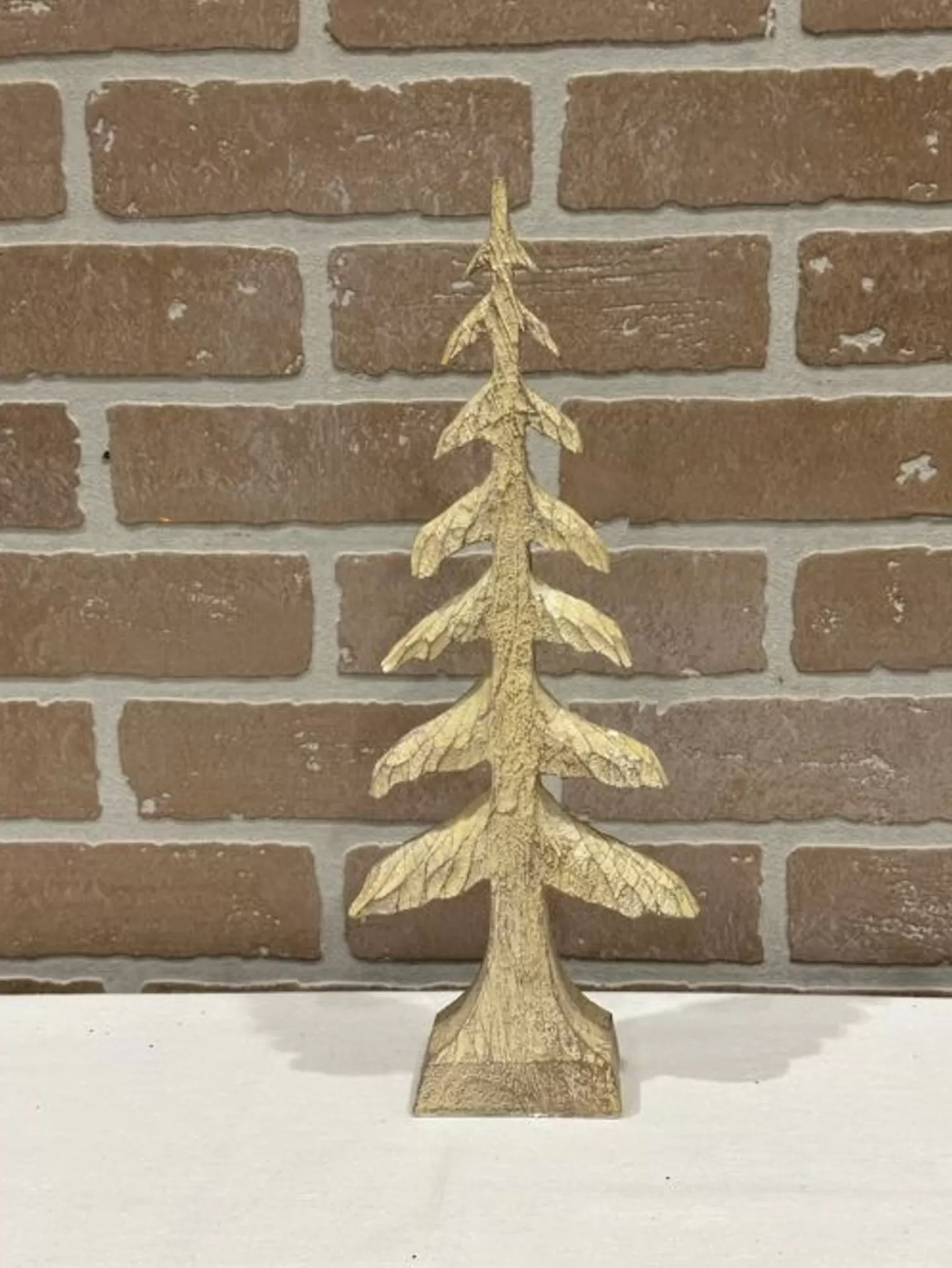 Flash Sale Treetime 14" Beige Faux Wood Resin Tree On Sq. Base