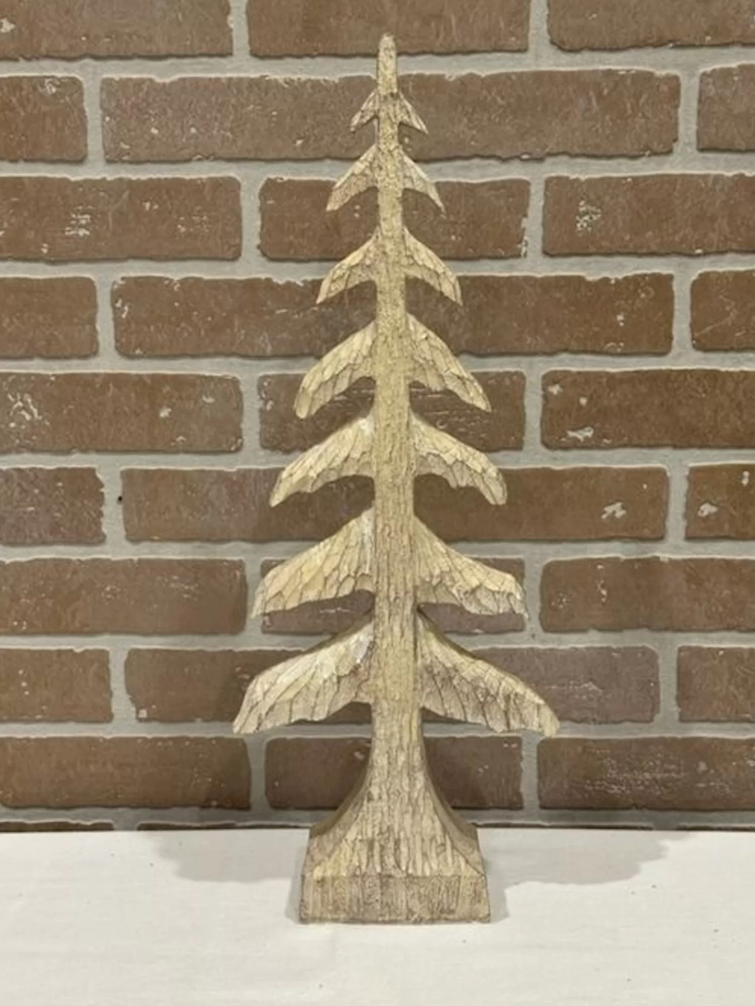 Discount Treetime 22" Beige Faux Wood Resin Tree On Sq. Base