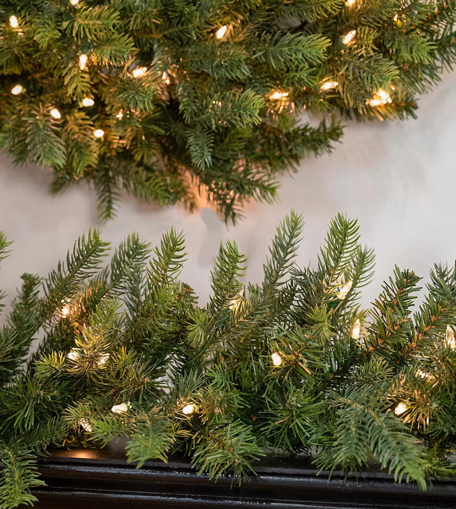 Online Treetime 6' X 14" Victorian Fir Garland - Battery Operated Clear LED