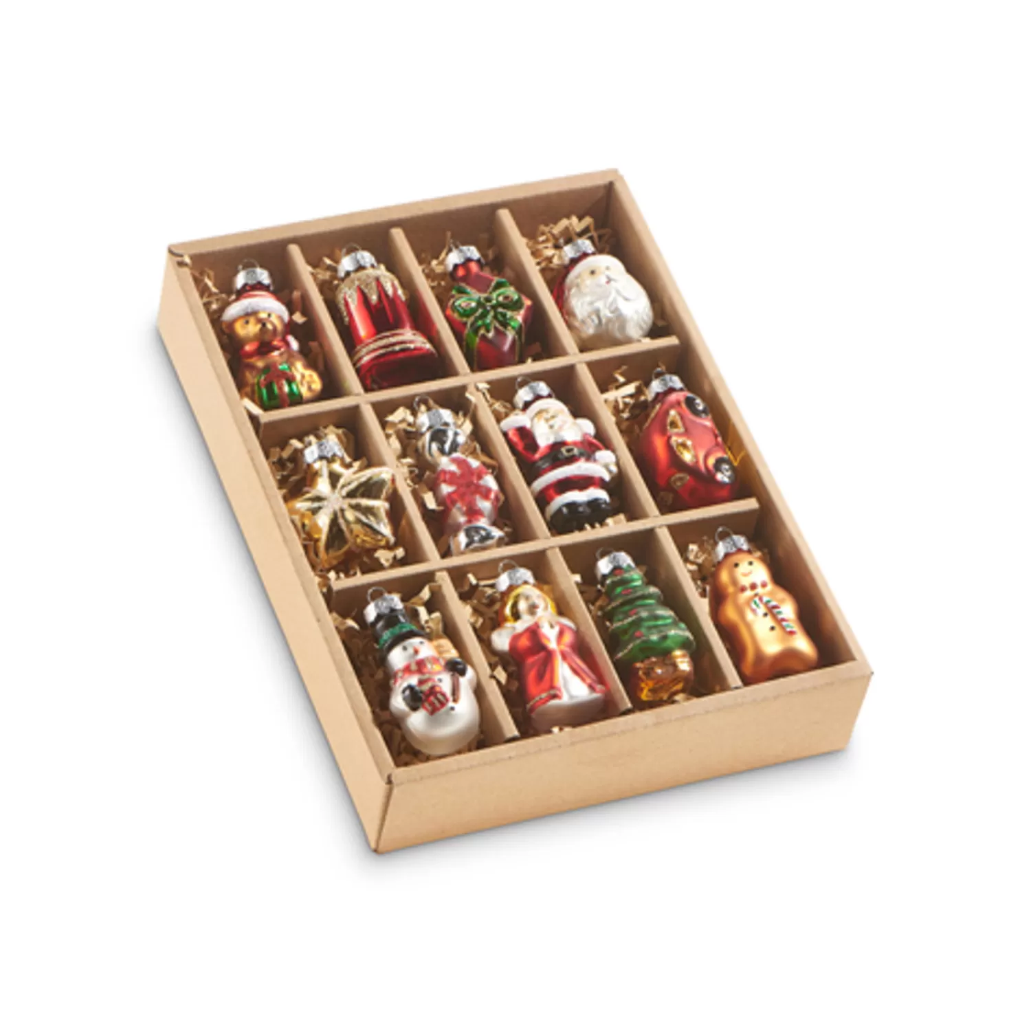 New Treetime Box Of Vintage Traditional Christmas Ornaments 2"