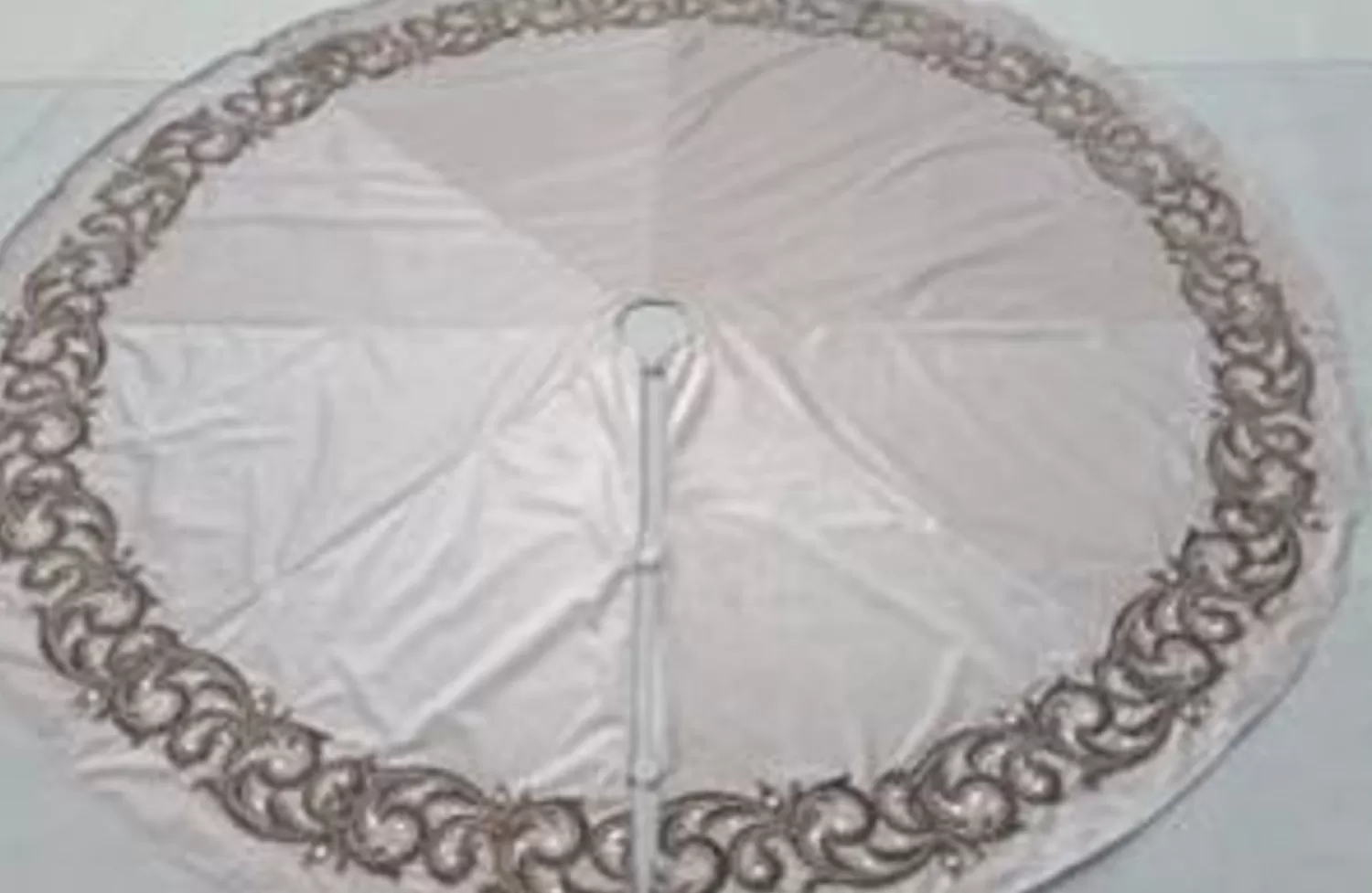 Online Treetime Champagne Embroidered Scroll Velvet Tree Skirt