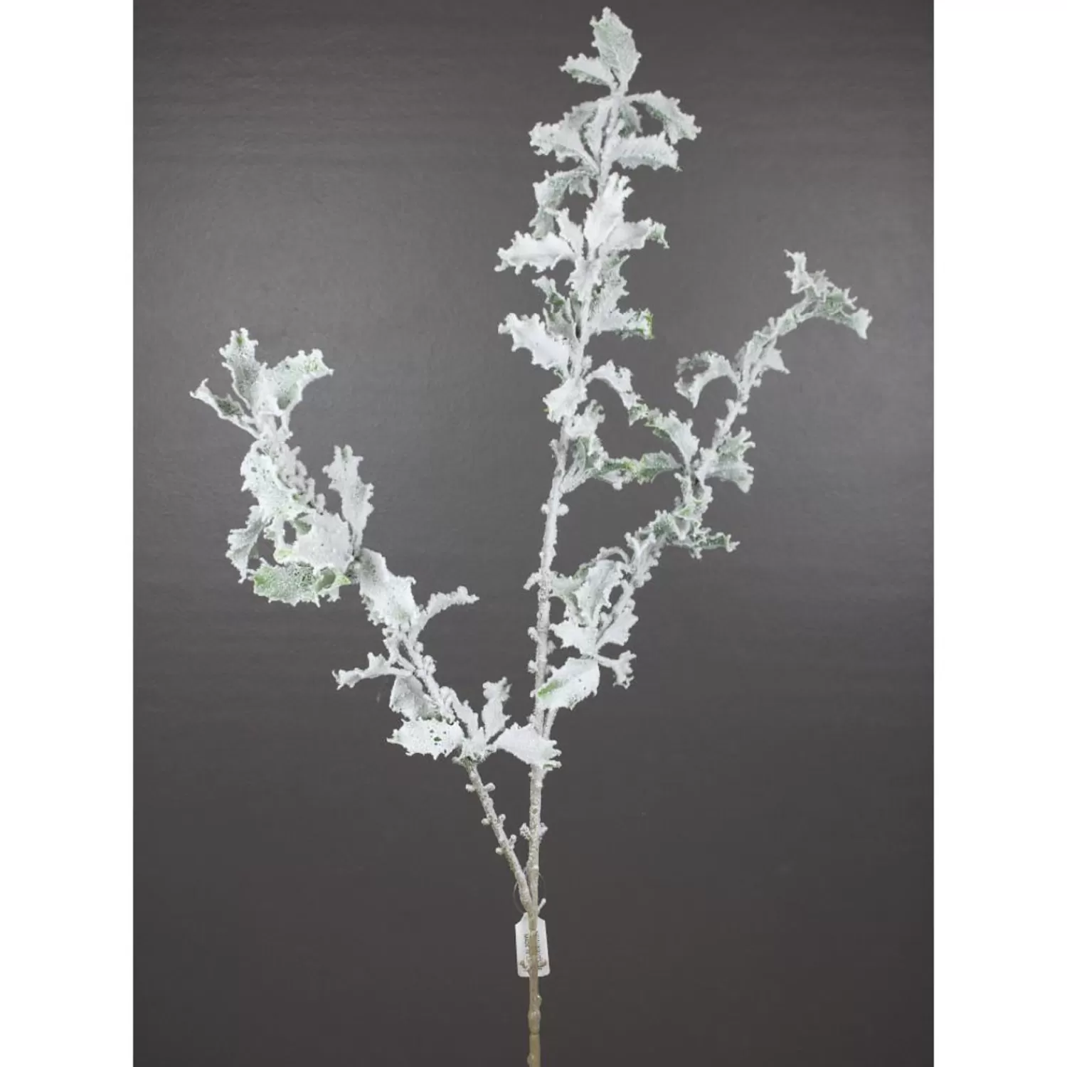New Treetime Flocked Green Holly Spray