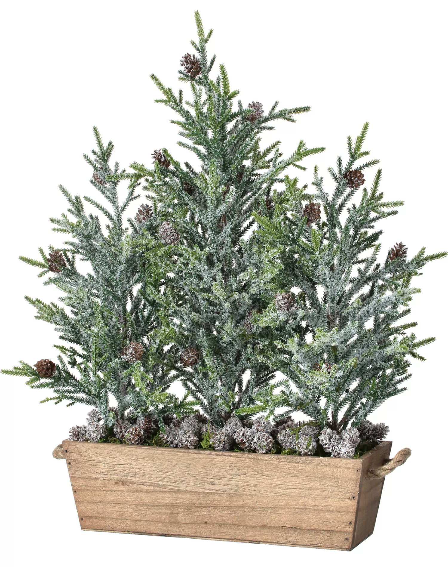 Sale Treetime Frosted Mini Triple Tree Fir W/Cones In Planter 20"
