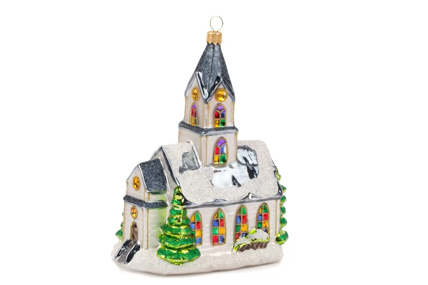 Fashion Treetime Huras Family Adorable Chapel With Stained Glass Ornament