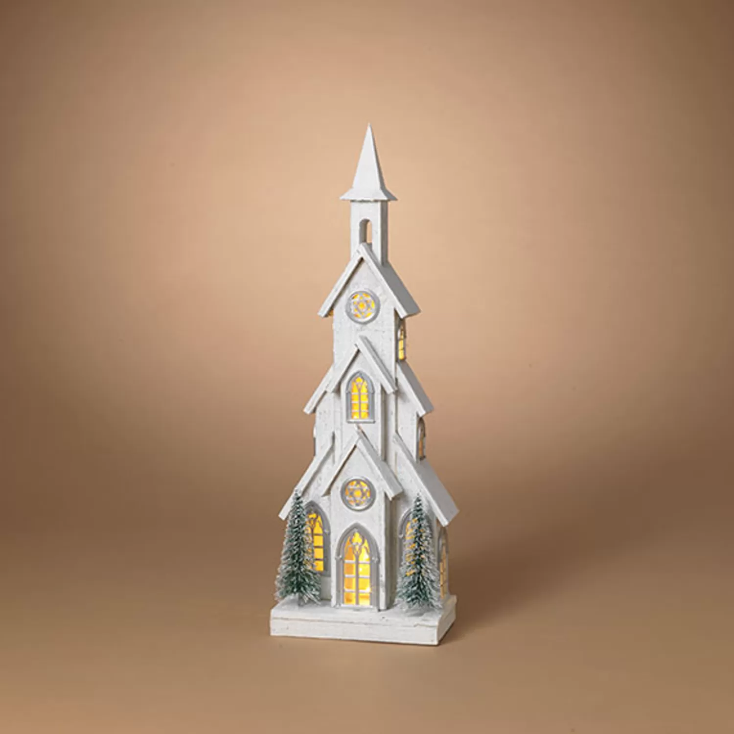 Fashion Treetime Lighted Wood Holiday House 28.5" B/O