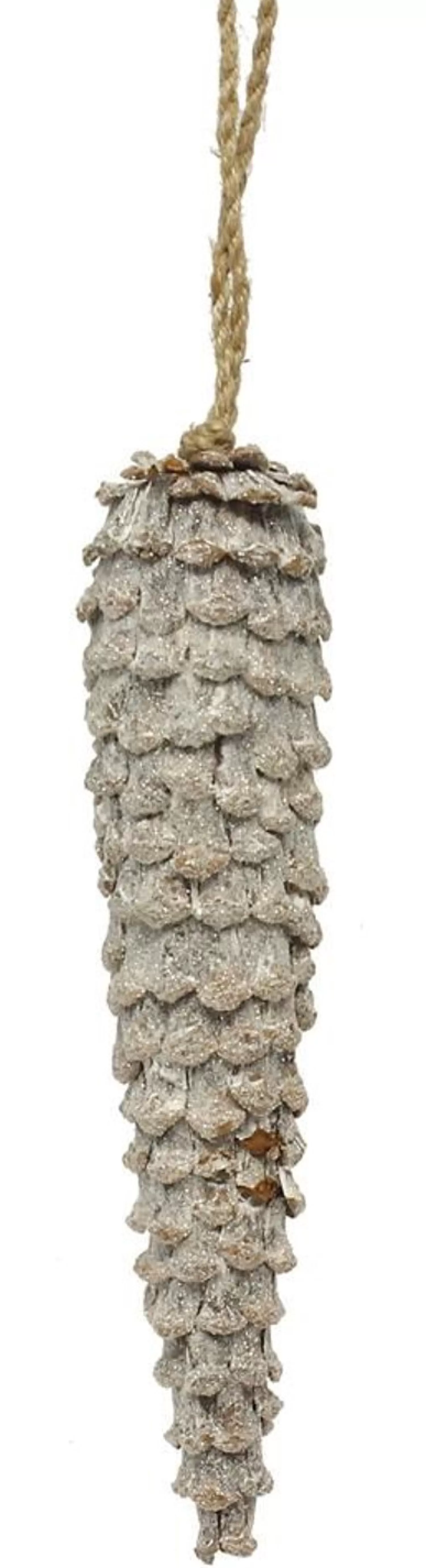 Cheap Treetime PINECONE PETAL ICICLE ORN, NAT W/IRID GLIT, 12"H