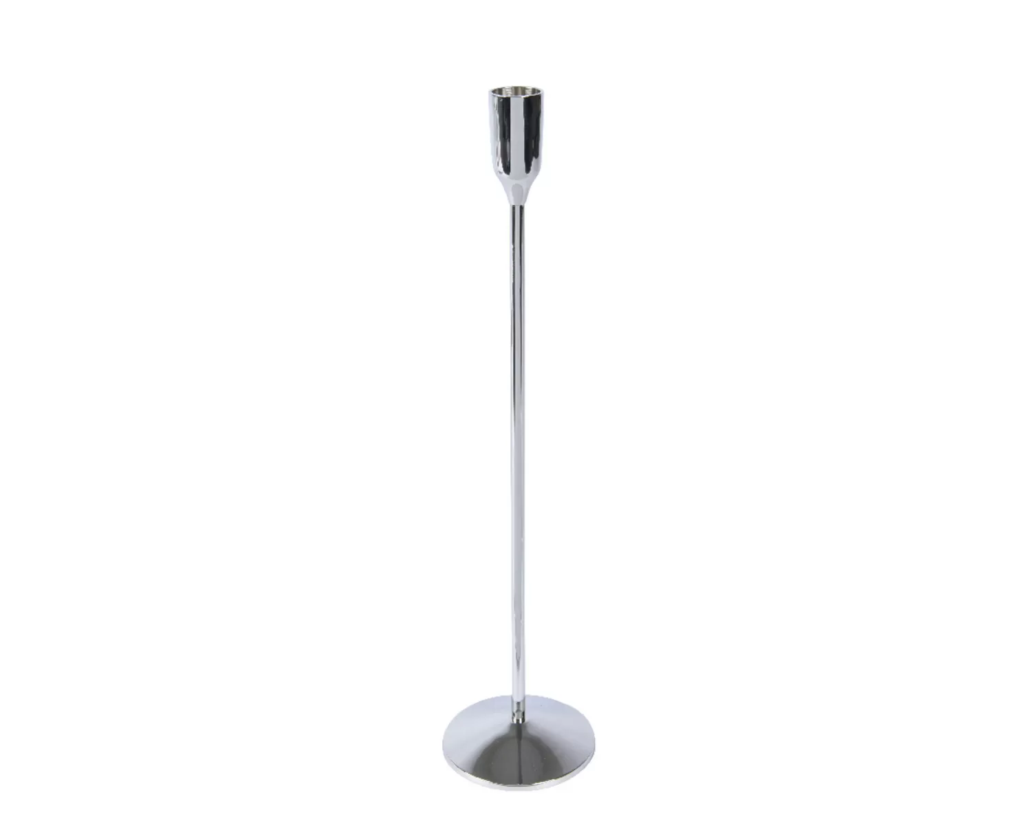 Discount Treetime Silver Taper Candle Holder 15"