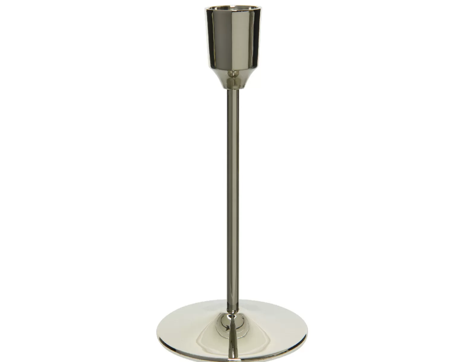 Fashion Treetime Silver Taper Candle Holder 8.1"