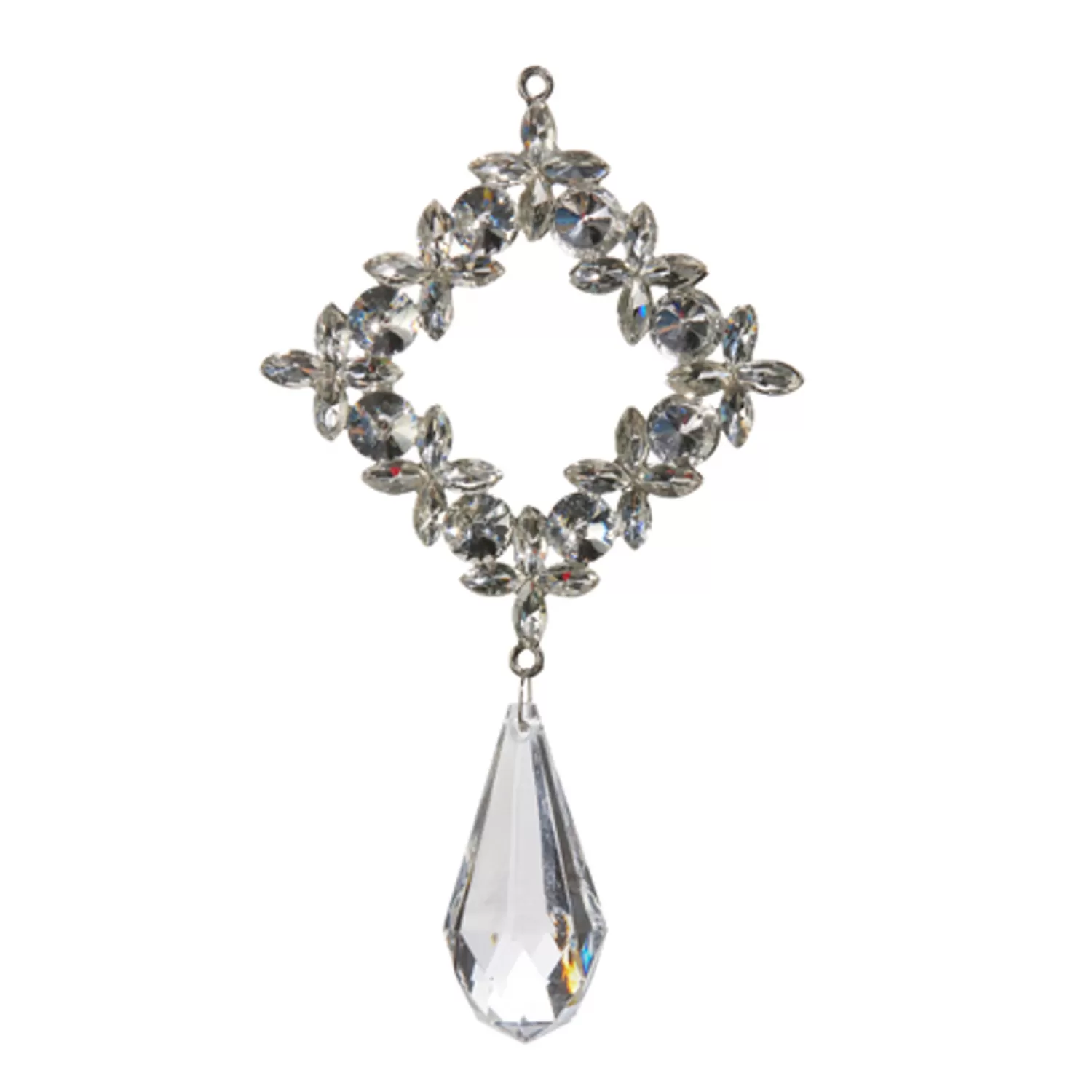 Shop Treetime Square Crystal Drop Ornament 5.25"